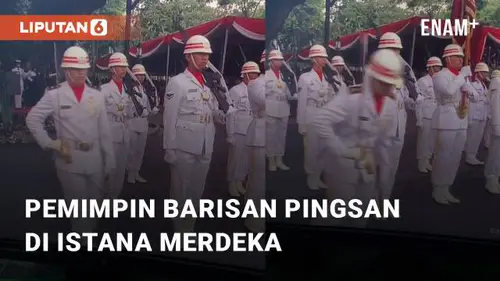 VIDEO: Pemimpin Barisan Pingsan Saat Upacara Pelantikan di Istana Merdeka