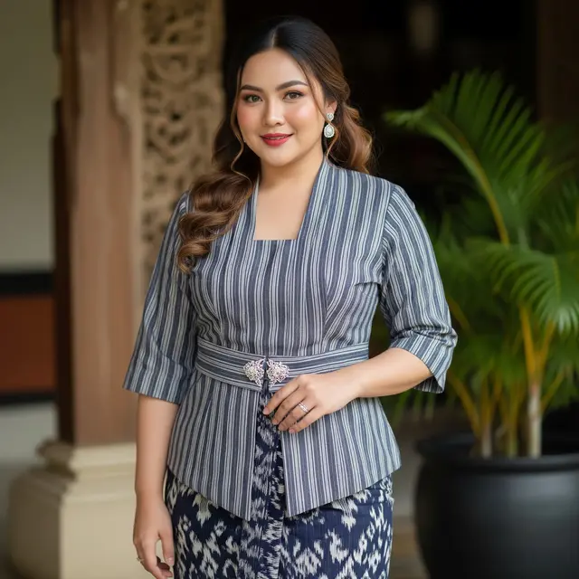 Model Baju Lurik Wanita Gemuk