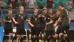 Jerman dan Meksiko bermain imbang 2-2 pada laga perdana Grup C Olimpiade Rio 2016 di Arena Fonte Nova, Jumat (5/8/2016) dini hari WIB. (AFP/Nelson Almeida)