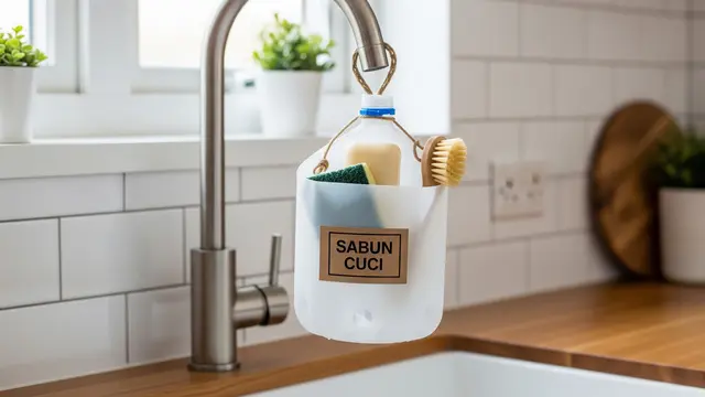 Tempat Sabun Cuci dari Galon Bekas (AI Generated)