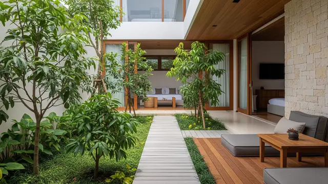 Kebun Buah Mini dengan Jalan Setapak Minimalis