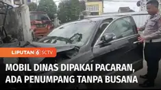 Mobil dinas DPRD Provinsi Jambi yang terlibat kecelakaan tunggal, lalu didapati salah satu penumpang wanita tanpa busana, ternyata dikendarai anak Kasubag Rumah Tangga DPRD Provinsi Jambi.