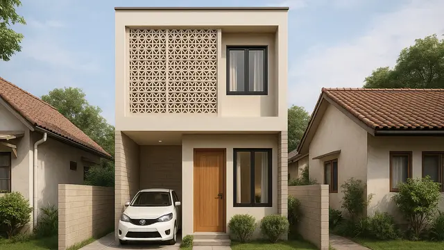7 Desain Rumah 2 Lantai Mungil Cantik di Lahan Sempit, Tetap Lega dan Nyaman untuk Keluarga