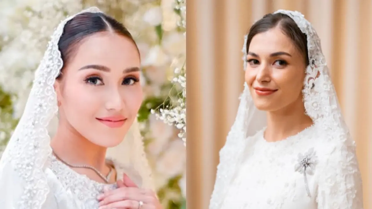 Ayu Ting Ting dan Anisha Rosnah Istri Pangeran Mateen Dibalut Baju Kurung