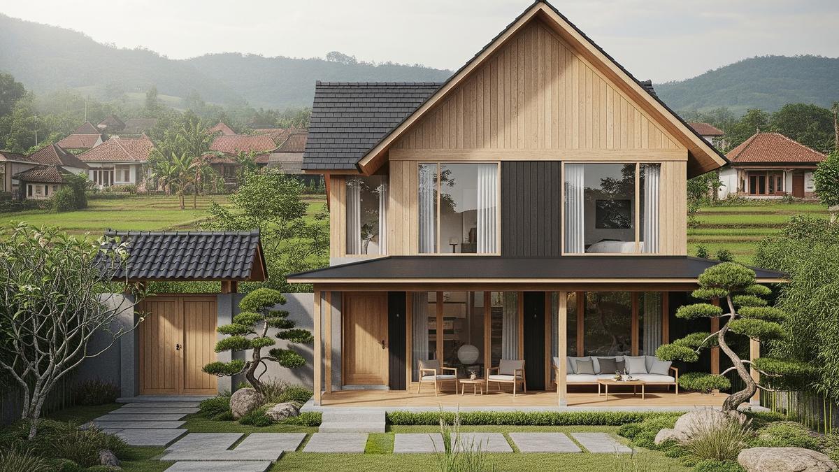 7 Model Rumah Japandi di Desa dengan Halaman Luas, Hunian Tenang dan Asri