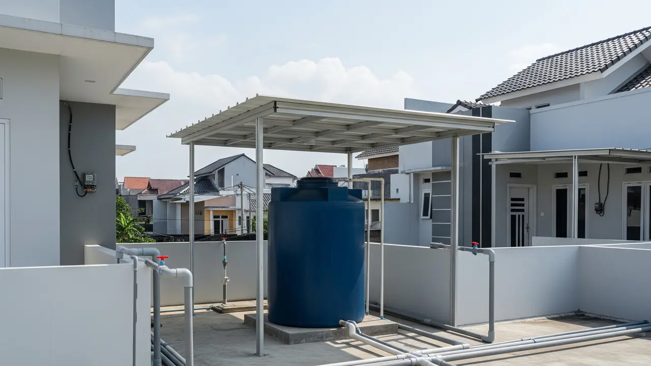 Toren Air Sebaiknya Ditaruh di Tempat Terbuka atau Tertutup Atap?