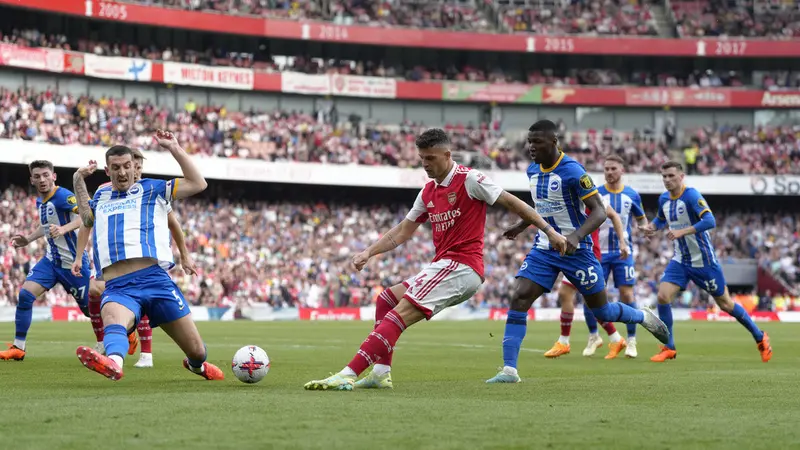 Hasil Liga Inggris: Arsenal Dipermalukan Brighton and Hove Albion di Emirates Stadium