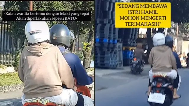 Istri Sedang Hamil, Tulisan di Motor Ini Bikin Warganet Salut dengan Suaminya