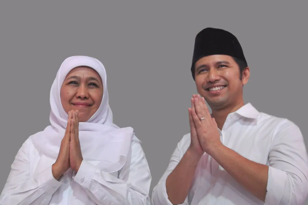 Khofifah Indar Parawansa-Emil Elestianto Dardak. (Liputan6.com/Dian Kurniawan)