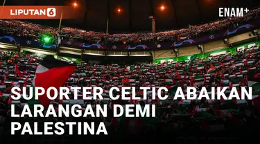 Acuhkan Larangan UEFA, Suporter Celtic Ramai-ramai Kibarkan Bendera Palestina