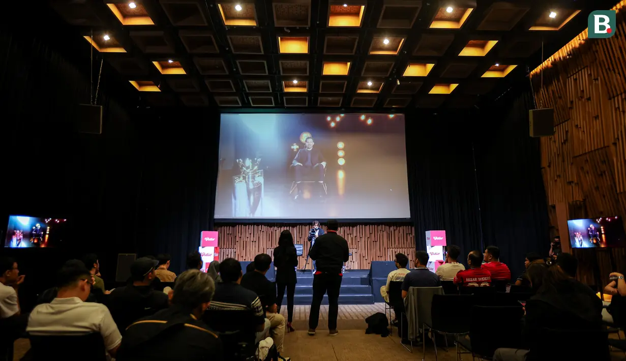 <p>Suasana acara malam apresiasi penonton setia Vidio bersama eks pemain Manchester United, Owen Hargreaves yang berlangsung di SCTV Tower, Senayan, Jakarta, Jumat (15/12/2023). (Bola.com/Bagaskara Lazuardi)</p>