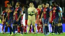 Barcelona kalah agregat 0-7 atas Bayern Munchen pada babak semifinal Liga Champions musim 2012/13. (AFP/Javier Soriano)