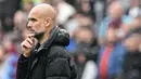 Manchester City hampir saja menelan kekalahan saat bertandang ke markas West Ham United pada pekan ke-37 Liga Inggris 2021/2022 di London Stadium, Minggu (15/5/2022). (AFP/Justin Tallis)