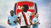 Ilustrasi - Pemain Arsenal yang Dibajak Man City (Bola.com/Adreanus Titus)