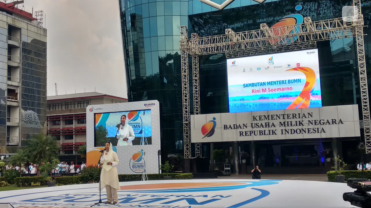 Menteri Rini Soemarno resmikan gedung baru Kementerian BUMN.