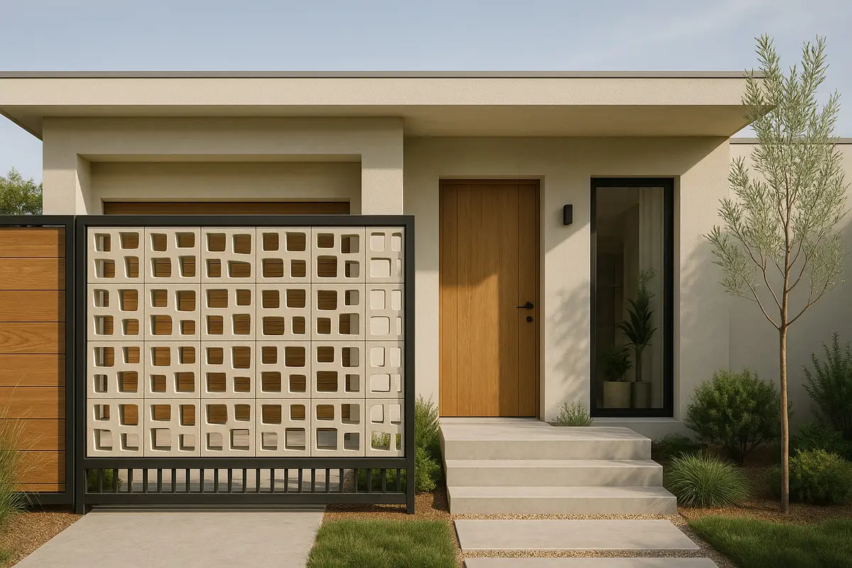Desain Rumah dengan Dinding Roster Minimalis