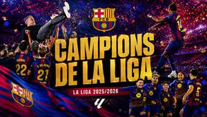 Barcelona meraih gelar LaLiga 2025/2026. (Photo AFP, Design generated AI)