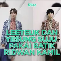 Leeteuk dan Yesung Super Junior Pakai Batik Rancangan Ridwan Kamil