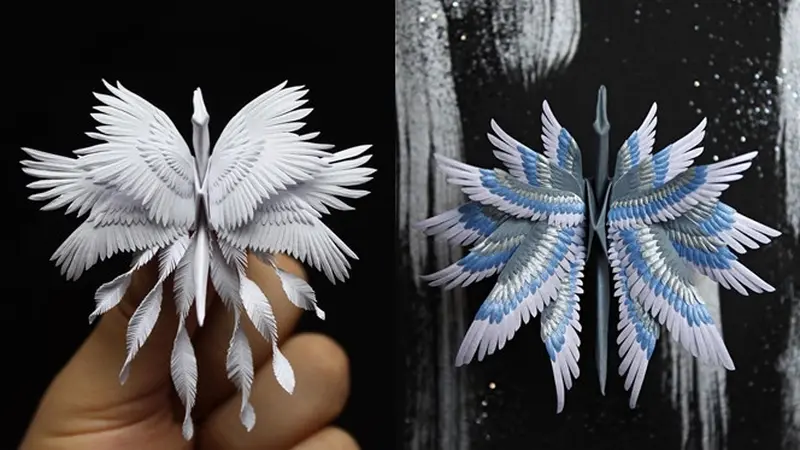 6 Karya Seni Origami Burung Bangau Ini Detailnya Sempurna, Bikin Takjub