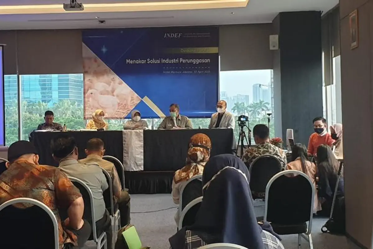 Acara "Menakar Solusi Industri Perunggasan" yang diselenggarakan oleh Institute for Development of Economics and Finance (INDEF) di Jakarta. Dok Kementan