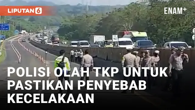 VIDEO: Polisi Olah TKP untuk Pastikan Penyebab Kecelakaan di KM 92 Cipularang