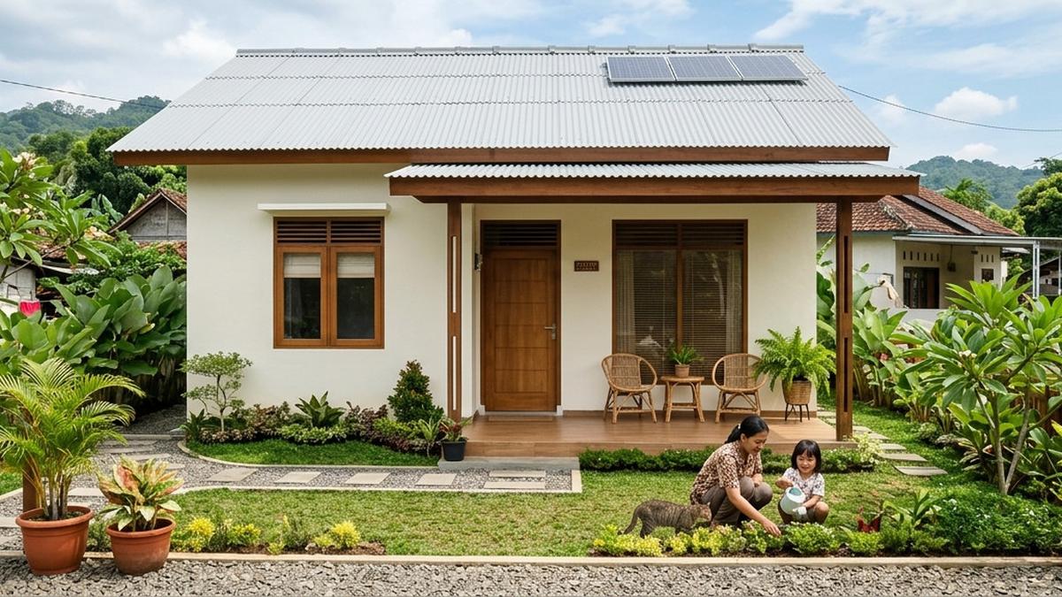 8 Gambar Rumah Minimalis Atap Asbes, Jadi Ide Hunian Hemat untuk Keluarga Kecil