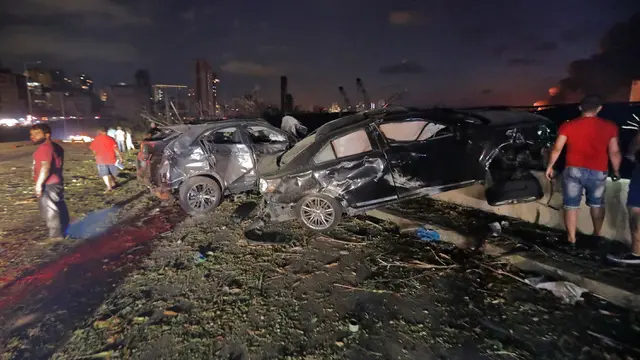 Kerusakan Akibat Ledakan Besar di Beirut Lebanon