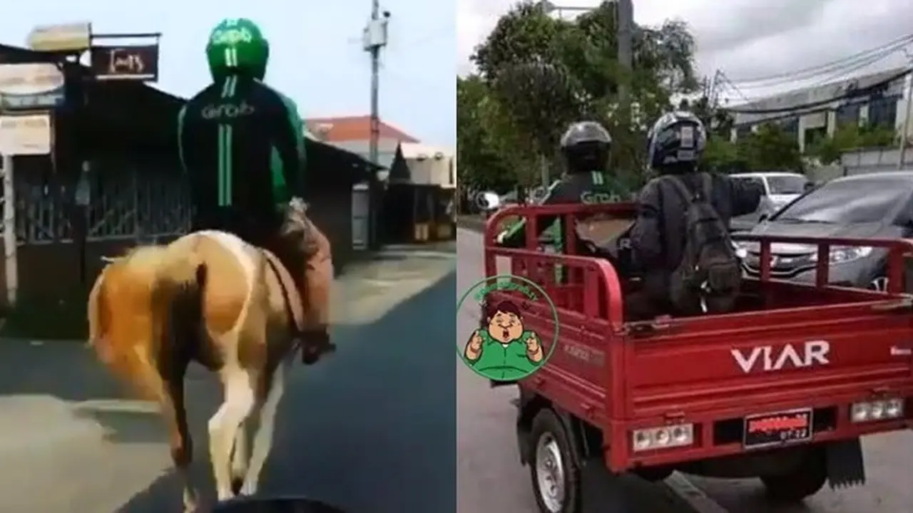 6 Kendaraan Nyeleneh Pengemudi Ojek Online Ini Bikin Geleng Kepala