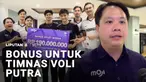 Prestasi Timnas Voli Putra Indonesia mendapat apresiasi dari Moji Sport Volleyball Agency (MOSVA). Apresiasi diberikan dalam bentuk bonus sebesar Rp190 juta sebagai dukungan atas perjuangan para atlet yang mengharumkan nama Indonesia.