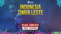 Jadwal Piala AFF 2018, Indonesia vs Timor Leste. (Bola.com/Dody Iryawan)