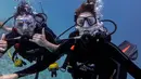 Rifky Balweel dan Biby Alraen terlihat menghabiskan waktu dengan diving bersama. (Foto: instagram.com/bibyalraen13)
