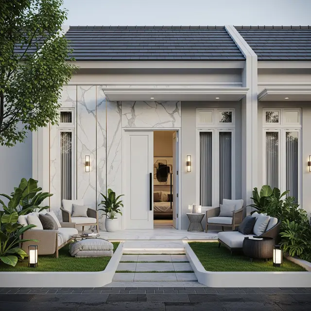 9 Model Teras Sempit tapi Mewah untuk Menerima Tamu, Desain Elegan