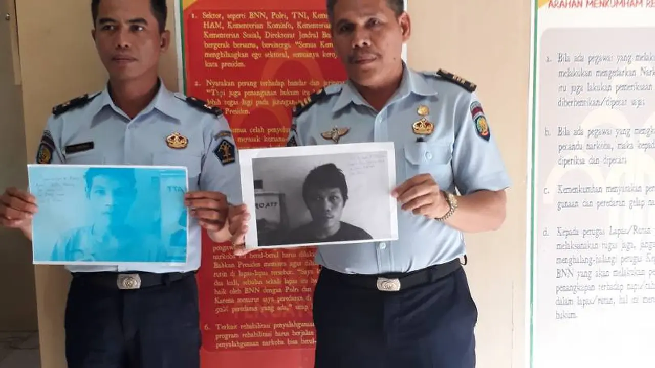 Foto dua napi Rutan Pagaralam yang kabur (Liputan6.com / foto : ist - Nefri Inge)