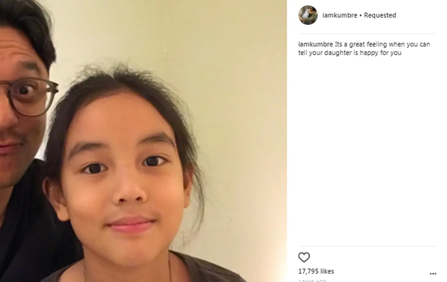 Engku Emran dan anaknya. (Instagram/iamkumbre)