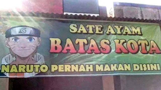 5 Spanduk Jualan Melibatkan Tokoh Terkenal Ini Unik Banget, Bikin Senyum
