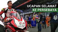 Pebalap Indonesia, Gerry Salim mengucapkan selamat kepada Persebaya Surabaya yang promosi ke Liga 1 musim depan.