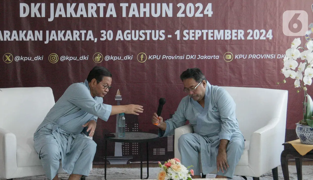 Sebelumnya, paslon ini pada Rabu 28 Agustus 2024 siang sudah mendaftar di KPU DKI untuk Pilkada 2024. (Liputan6.com/Herman Zakharia)
