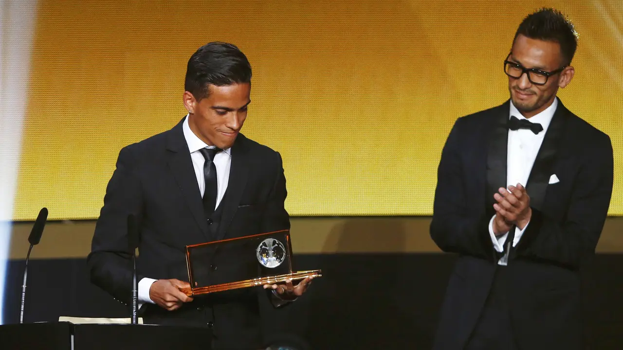 Wendell Lira ketika meraih gelar FIFA Puskas Award