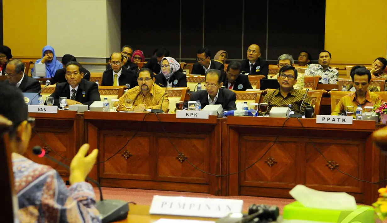 Komisi III DPR RI melakukan rapat terkait anggaran dengan mitra kerjanya, Jakarta, Rabu (3/9/2014) (Liputan6.com/Andrian M Tunay)