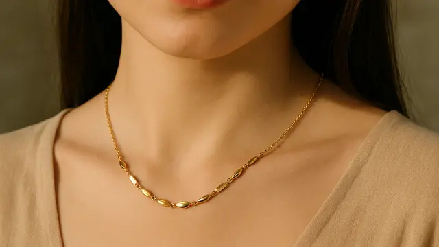 Model Kalung Emas Padi 1 Suku 5 Gram