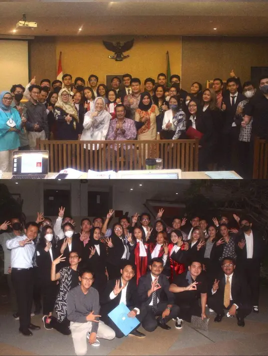 Menjalani simulasi persidangan, Amel Carla bertindak sebagai hakim anggota [instagram/amelcarla]