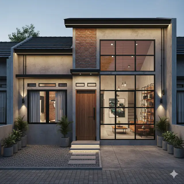 7 Gambar Rumah Kecil Tanpa Halaman yang Tetap Nyaman, Desain Praktis untuk Lahan Terbatas