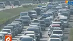 Sistem contraflow diberlakukan dari kilometer 104 hingga kilometer 100 ke arah Jakarta.