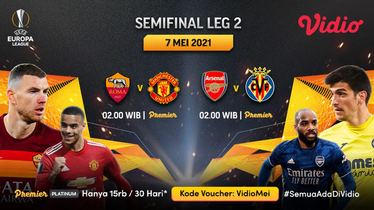 Streaming Liga Europa Semifinal Leg Kedua di Vidio