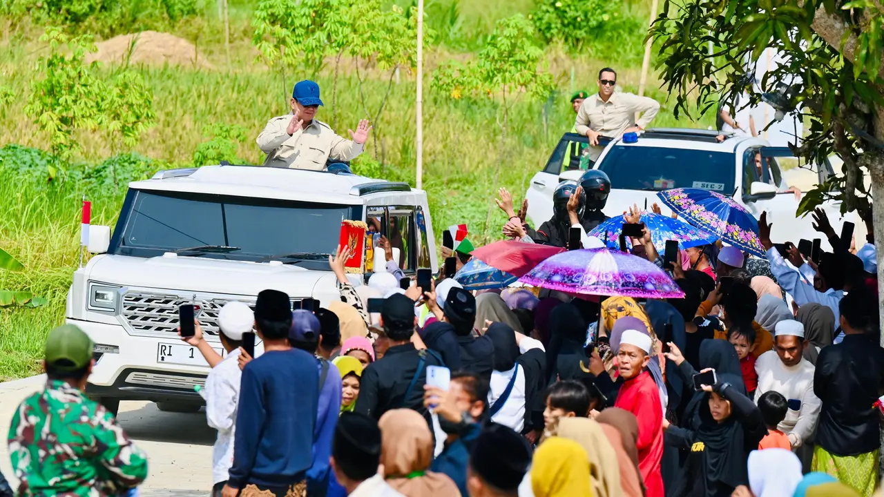 Kunjungan Presiden Prabowo Subianto ke Pulau Madura, Jawa Timur, pada Selasa (23/6/2026) disambut oleh masyarakat setempat (Istimewa)