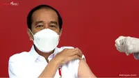 Presiden Joko Widodo suntik vaksin COVID-19 (Sumber: YouTube/Sekretariat Presiden)