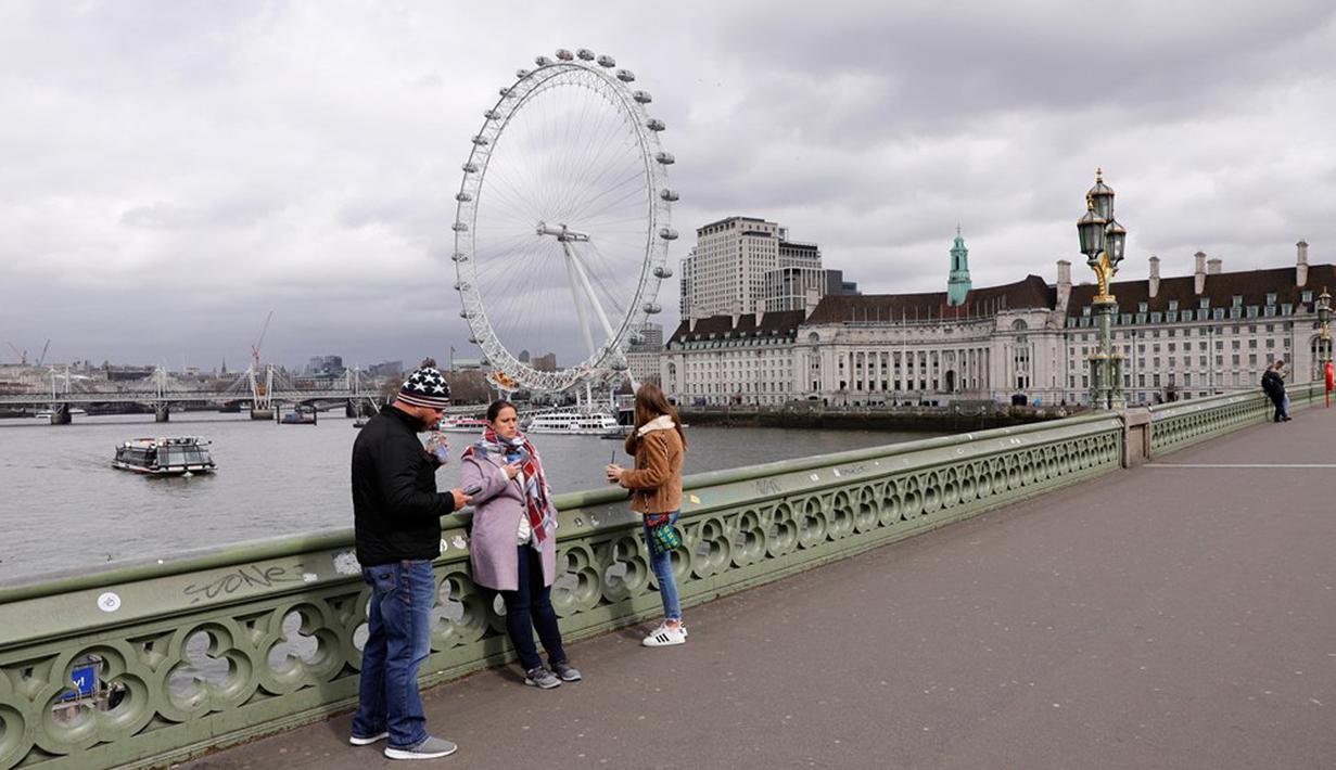 Foto Pemandangan Sepi Kota London Imbas Covid 19 Global