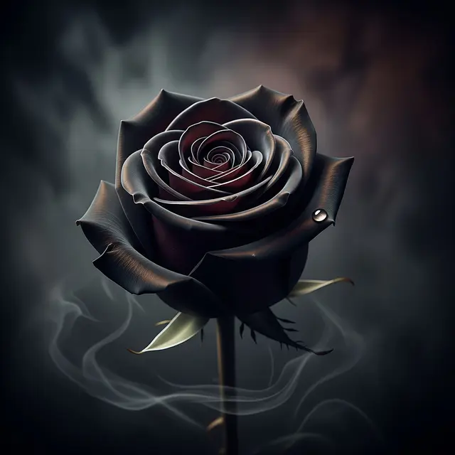 Ilustrasi mawar hitam (Image by Gemini AI)