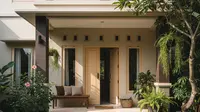 10 Inspirasi Kombinasi Warna Pintu dan Pilar Teras Rumah Minimalis, Bikin Fasad Rumah Makin Elegan