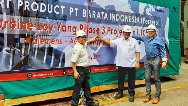 Barata Indonesia ekspor komponen Turbin Pembangkit Listrik ke Australia